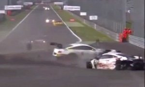 Hello Kitty McLaren Says “Hi” to Bentley, Takes It Out in Massive Racing Crash