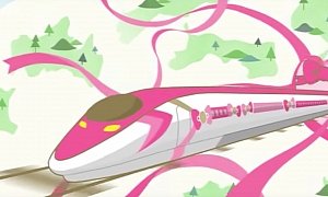 Hello Kitty Shinkansen Bullet Train Ready for Service in Japan