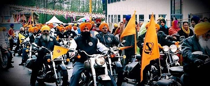 A group of Sikh riders
