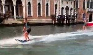 Two “Idiots” Went Surfing on the Canals in Venice, Got Arrested and Lost Their Boards