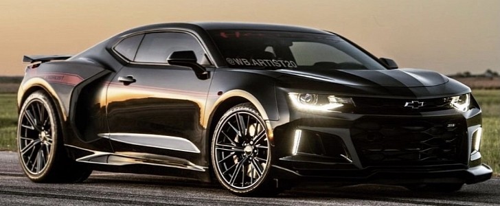 Hennessey Exorcist Camaro rendered as a mid-engine supercar
