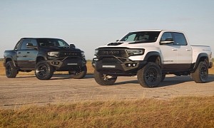 Hennessey Drags Their 1,000 HP Mammoth Truck and Puts Challenger Into Extinction