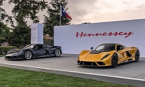Hennessey Mesmerized the Monterey Car Week Audience With a Mojave Gold Venom F5