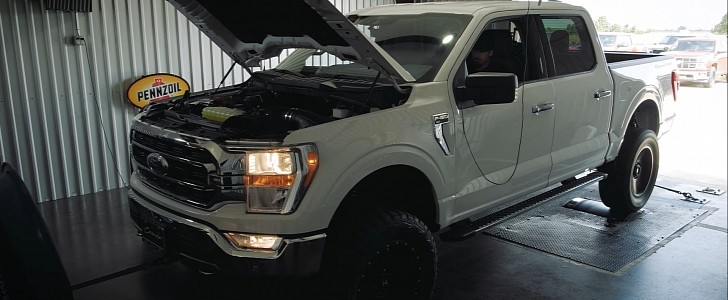 Hennessey Performance 2021 Ford F-150 Supercharged chassis dyno testing 