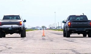 Hennessey VelociRaptor V8 Drag Races Ford F-150 Raptor, Eight Cylinders Win
