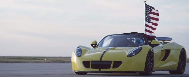 Hennessey Venom GT Spyder Sets New Open-Top Speed Record in April 2016