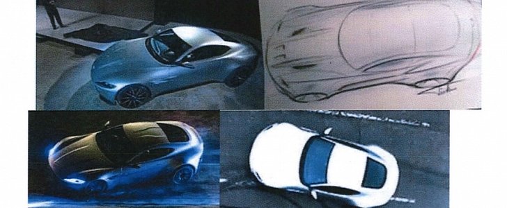 Fisker Force 1 Sketch Compared to The Aston Martin DB10