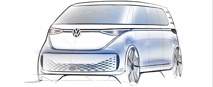 Volkswagen ID. BUZZ sketch revealed by Herbert Diess