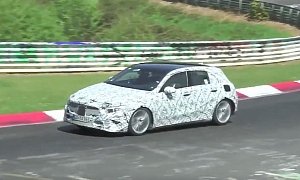 Herd of 2019 Mercedes-Benz A-Class W177 Prototypes Spotted on The Nurburgring
