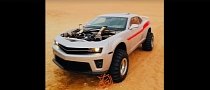 Here Are the Chevy Camaro 4x4 and Ford Mustang 4x4 Bashing Dunes for Fun