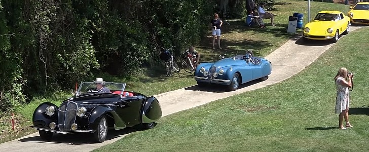 cars rolling in at 2021 Amelia Concours d'Elegance