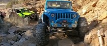 Here's a Bunch of Heavily Modified Jeep Wranglers Tackling Moab's Hardest Trail