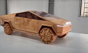 Here's a Gorgeous Wooden Model of the Most Recognizable Pickup Truck, You Know What It Is