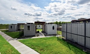 Here's a Village of Sustainable Tiny Homes Built From Converted Shipping Containers