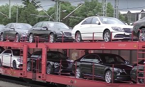 Here's an Entire Train Filled With Mercedes-Benz S-Class W222 Facelift Models