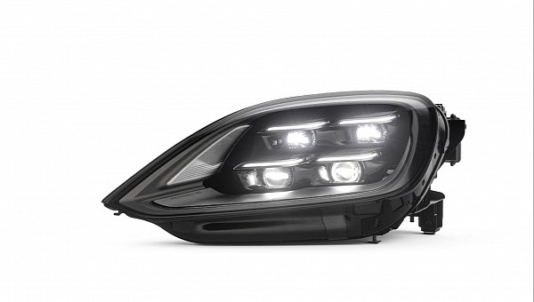 Porsche HD matrix LED headlights, cut-away view, 2022