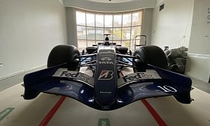 Here's How a Formula 1 Car Looks Parked Inside a House