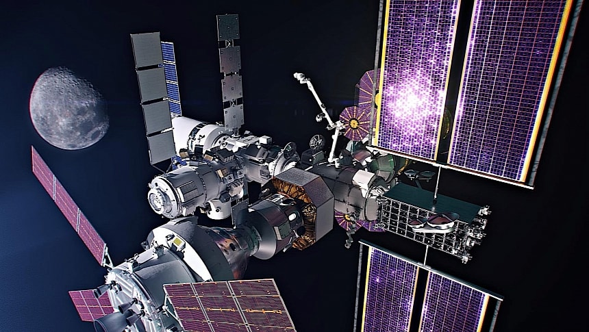 Rendering of the Gateway Moon space station