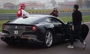 Watch Kimi Raikkonen Showboating in a Ferrari F12 Berlinetta at Fiorano