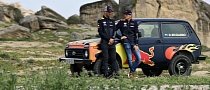 Here's Max Verstappen And Daniel Ricciardo Having Fun in a Lada Niva 4x4