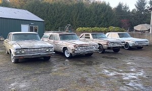 Here's Not One, Not Two, but Four 1964 Plymouths Getting Their First Wash in Decades