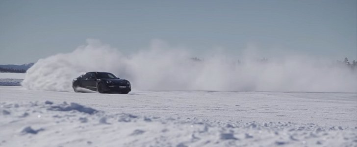 2020 Porsche Taycan drifting