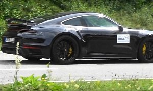 Here's The 2021 Porsche 911 Turbo (992) Waving Its Active Spoiler In Traffic