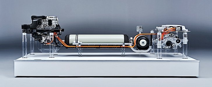 Hydrogen fuel cell powertrain BMW is currently working on