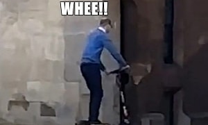 Here's the Future King Riding an e-Scooter on Castle Grounds