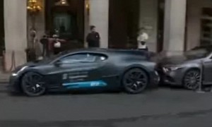 Here’s a Bugatti Divo Gently and Expensively Bumping Into Parked Mercedes-Benz