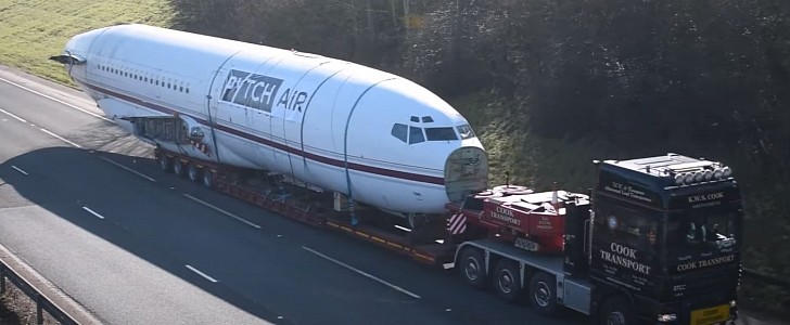 Boeing 727 is being moved to its new home, where it will serve as an office building