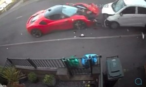 Here’s a Ferrari SF90 Crashing Into Row of Parked Cars, Police Still Don’t Have the Driver