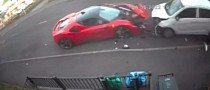 Here’s a Ferrari SF90 Crashing Into Row of Parked Cars, Police Still Don’t Have the Driver
