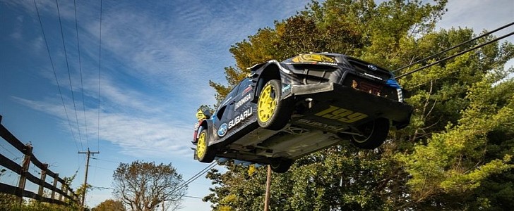 The DRS-style active rear wing and long-travel suspension allowed Pastrana to perform the crazy jump stunts.