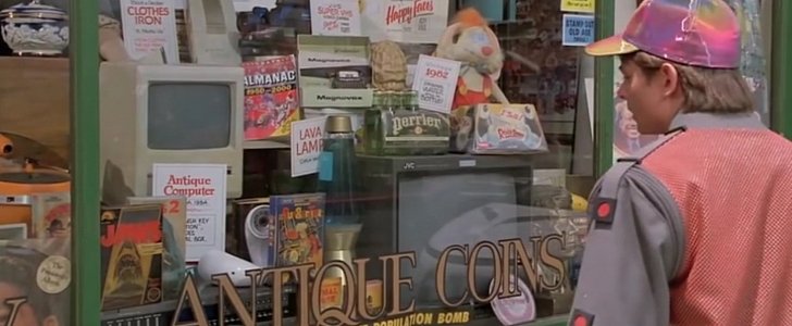Marty McFly was looking at the things from the past in an antique store, yet for him they were from the present