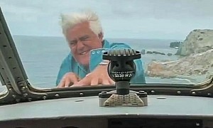 Here’s Jay Leno, 71, Hanging Off the Nose of a Flying Plane Just Like Tom Cruise