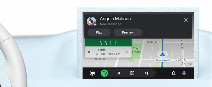 Google Assistant reading messages on Android Auto