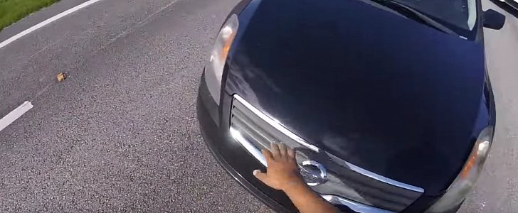 Rider gets rear ended