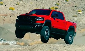 Here’s the 2021 Ram TRX Jumping Like a Baja Truck