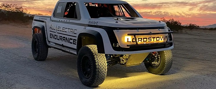 Custom Endurance electric pickup truck that will race at San Felipe 250 on April 17, 2021