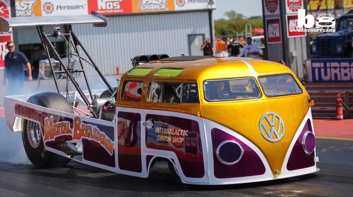 Volkswagen pickup turned into dragster