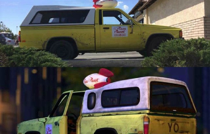 pizza planet car in pixar movies
