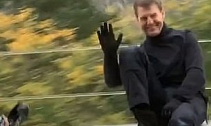 Here’s Tom Cruise Riding on Top of a Speeding Train for New MI7 Stunt