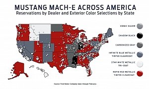 Here’s What Color Each U.S. State Likes on the Ford Mustang Mach-E