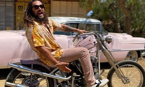 Jason Momoa Takes His Dad For a Ride in His Pink Cadillac For the First Time