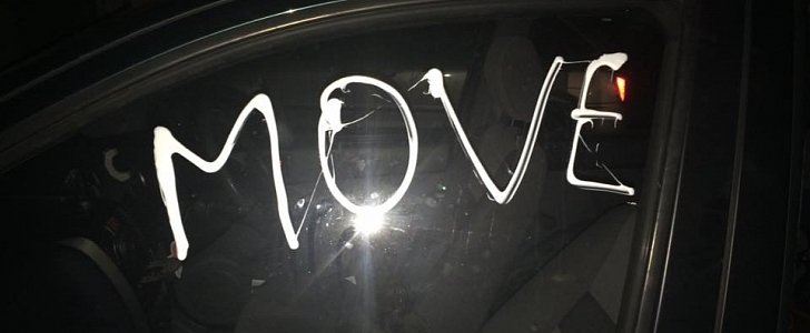 Nicola Godsafe from Australia found this message on her car