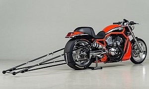 Here’s Your Chance to Own a Garage-Kept Harley-Davidson Drag Motorcycle