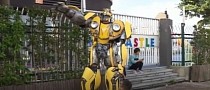 Hero Dad Creates Bumblebee Robot Costume for Son’s First Day Back at School