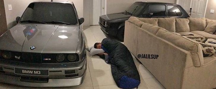 Floridian parks 1988 BMW M3 and 1984 Volkswagen GTI in his living room to protect them from Hurricane Dorian