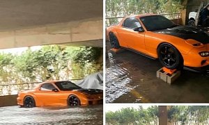 Hero Saves Total Stranger’s Mazda RX-7 From Flood: “My Dream Car”